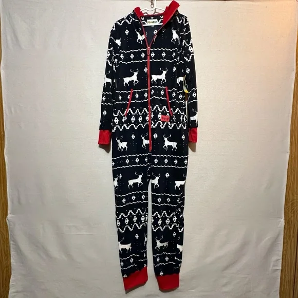 NWT Tipsy Elves Blue Fair Isle Jumpsuit - Picture 4 of 9